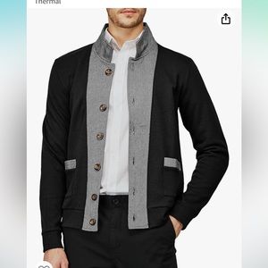 H2H men’s cardigan shirt shacket herringbone XL